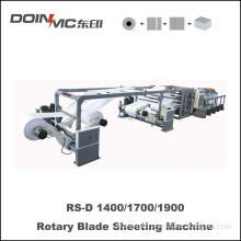 Rotary-Blade Sheeting Machine with 4 Reels Unwinding
